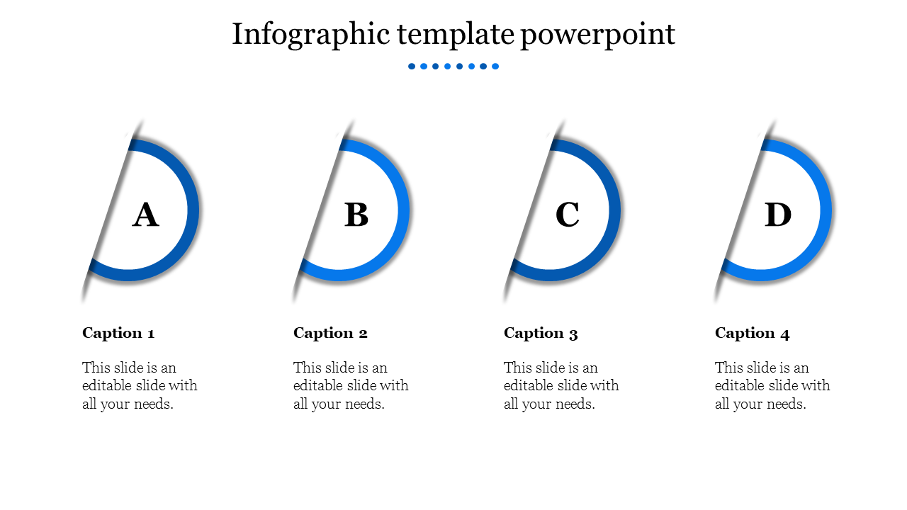Free - Attractive Infographic Template PowerPoint In Blue Color